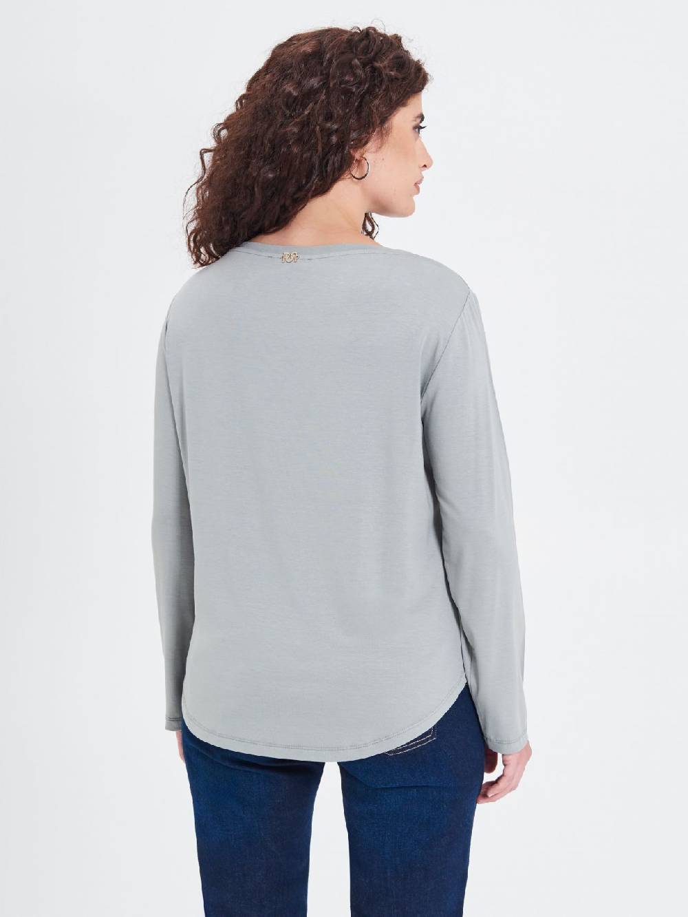 Rinascimento Blusa Curvy Envers Satin Grigia