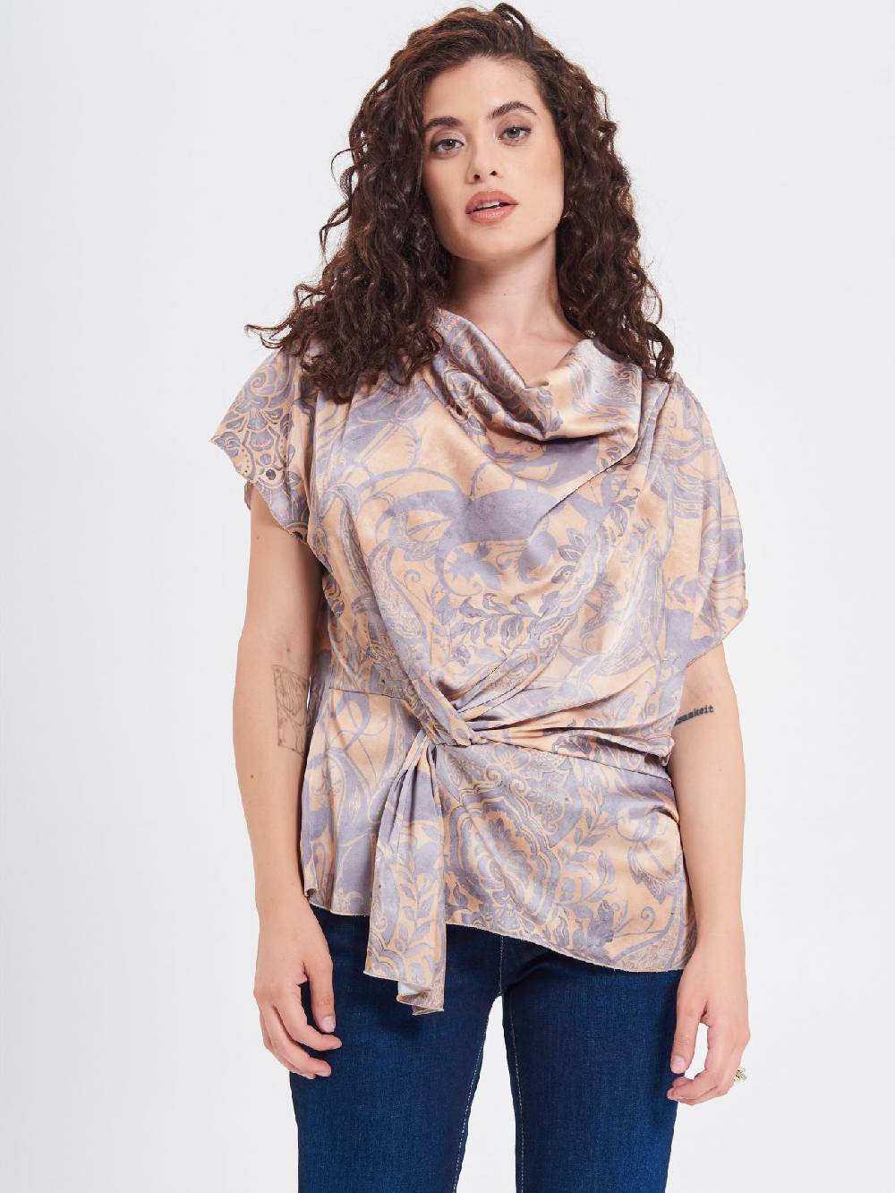 Rinascimento Blusa Curvy stampa Cachemire