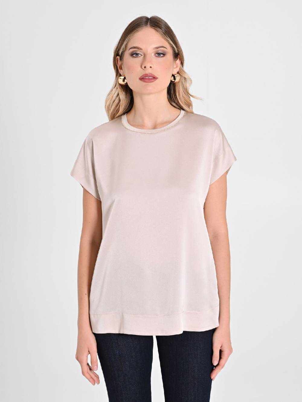 Rinascimento Blusa Envers Satin Beige