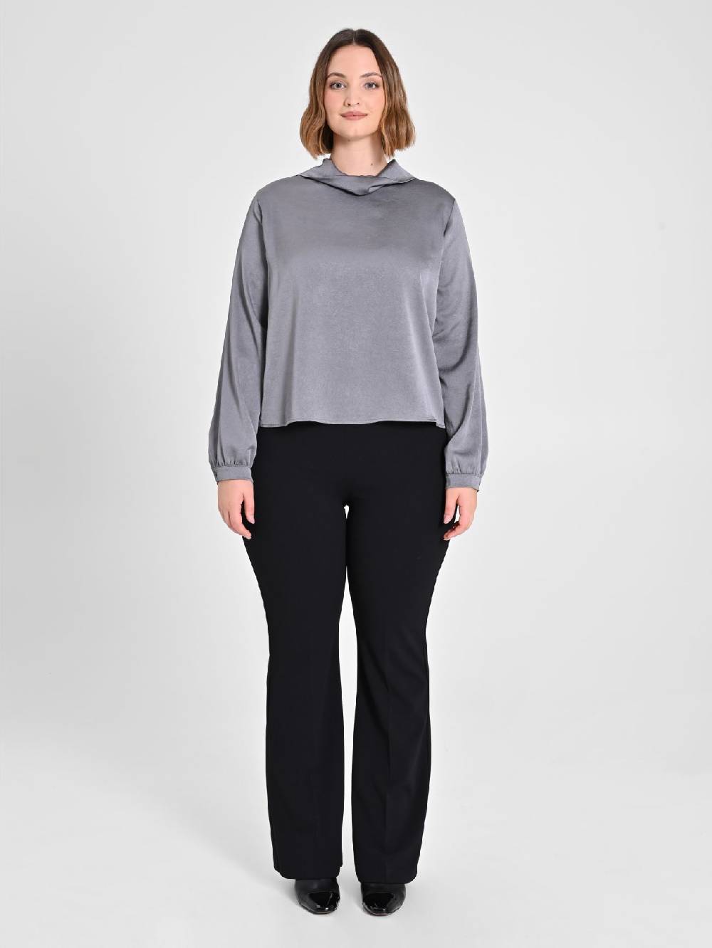 Rinascimento Blusa Grigia Curvy