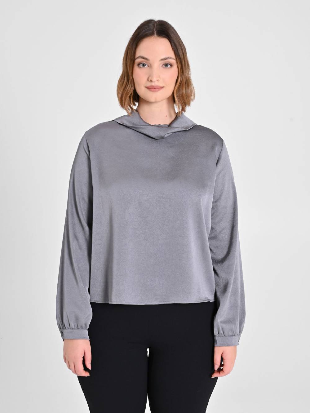 Rinascimento Blusa Grigia Curvy