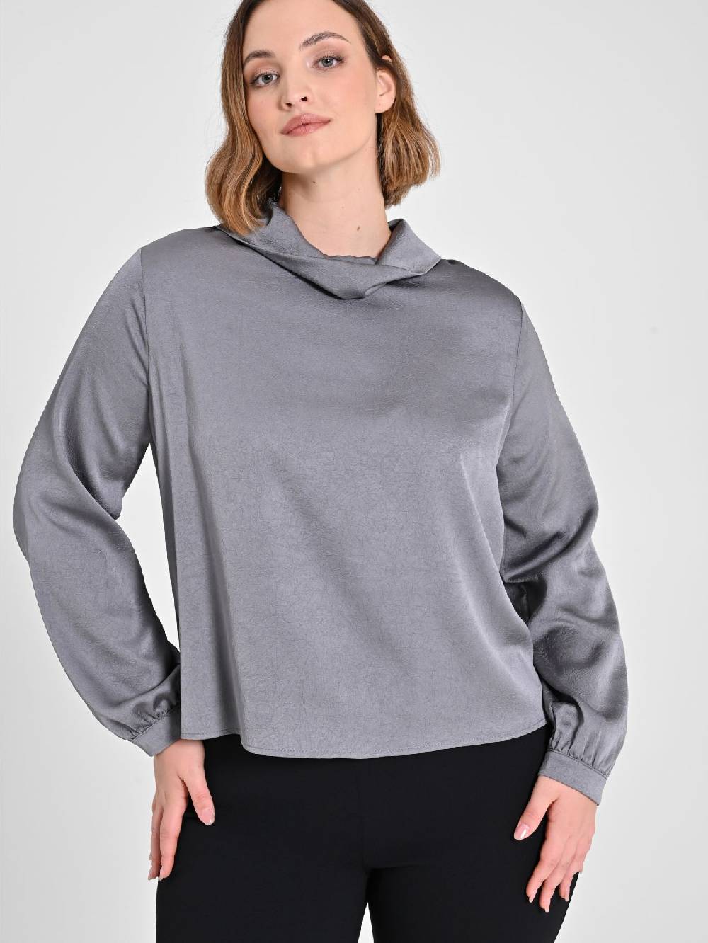 Rinascimento Blusa Grigia Curvy