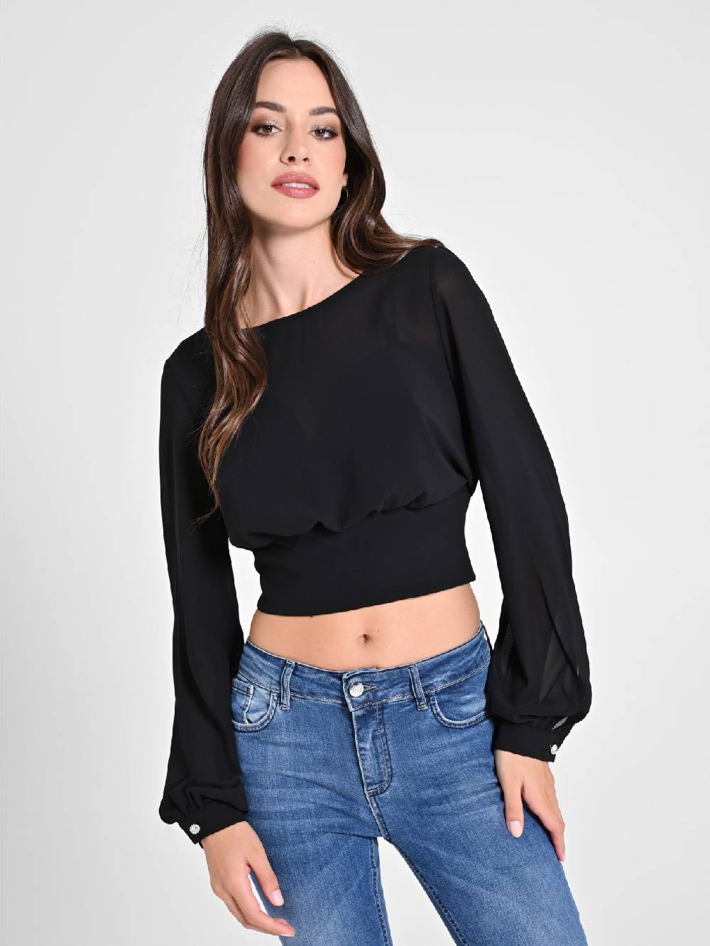 Rinascimento Blusa in Georgette con Top