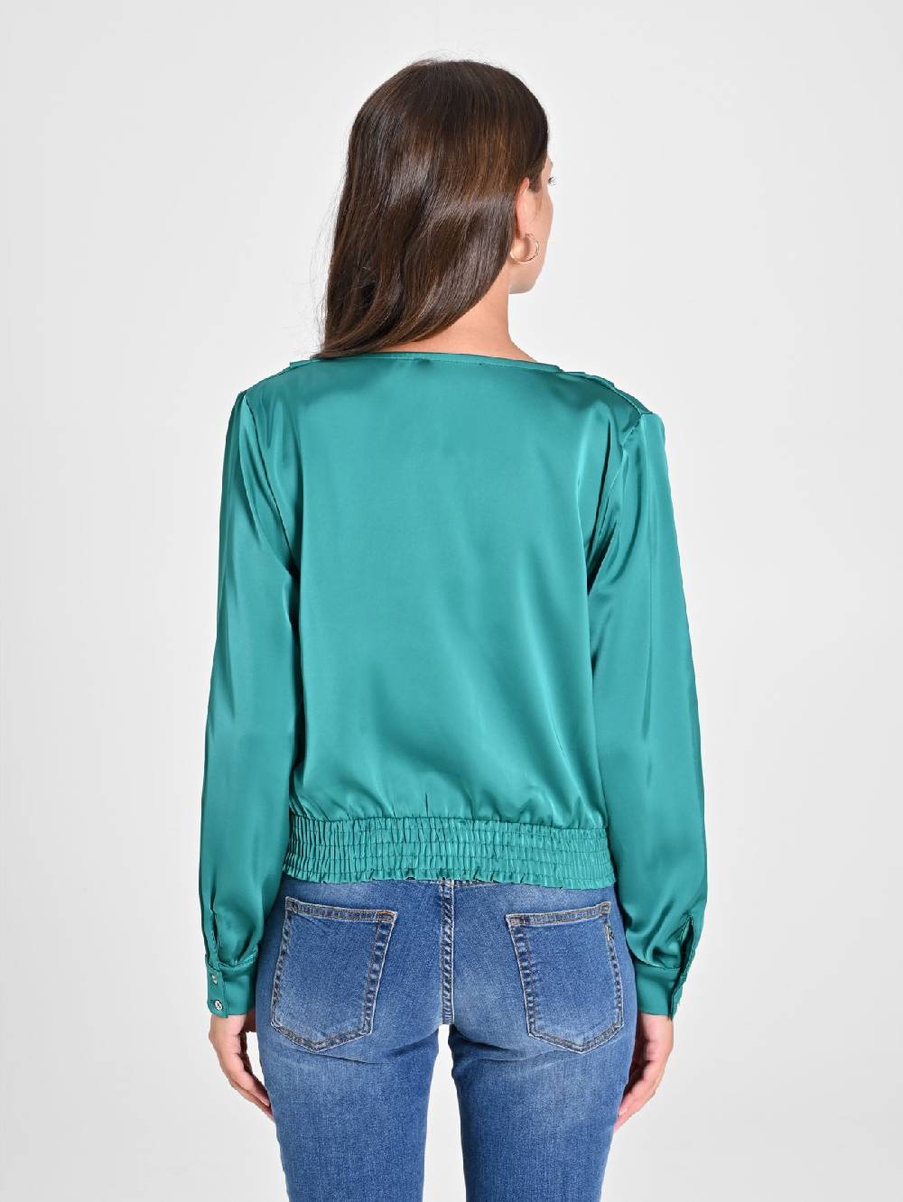 Rinascimento Blusa Incrociata In Raso