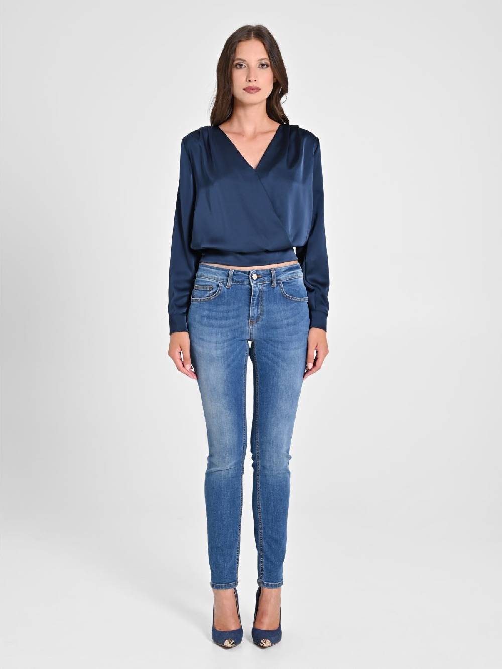 Rinascimento Blusa Incrociata In Raso