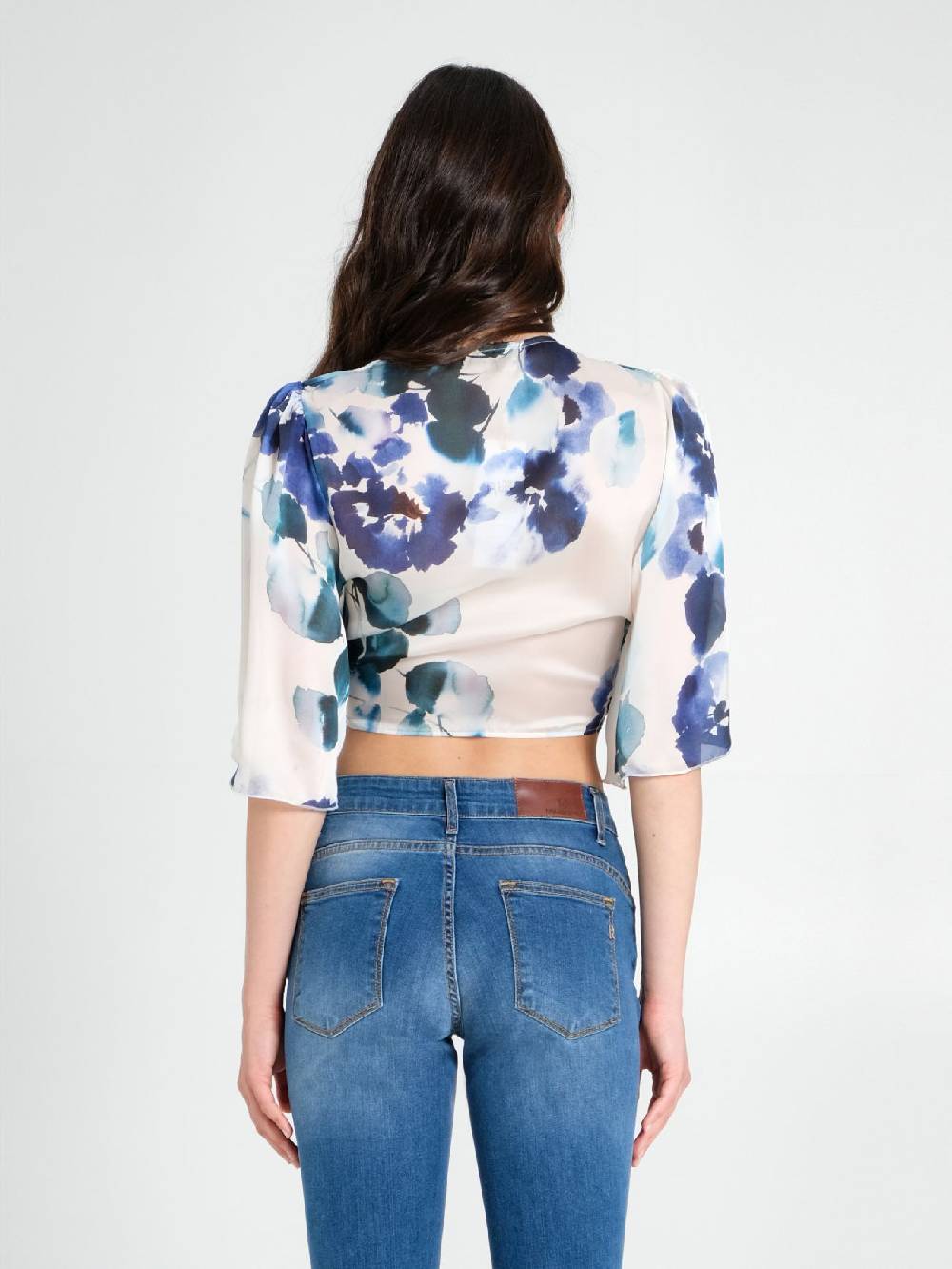 Rinascimento Blusa Incrociata Stampa Floreale