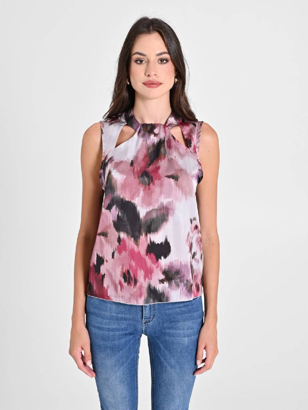 Rinascimento Blusa Stampa Fiori Astratti