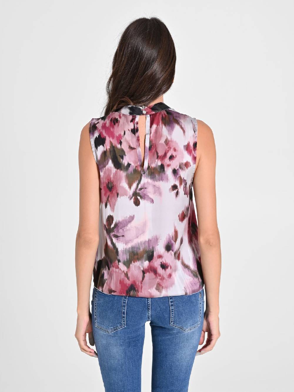 Rinascimento Blusa Stampa Fiori Astratti