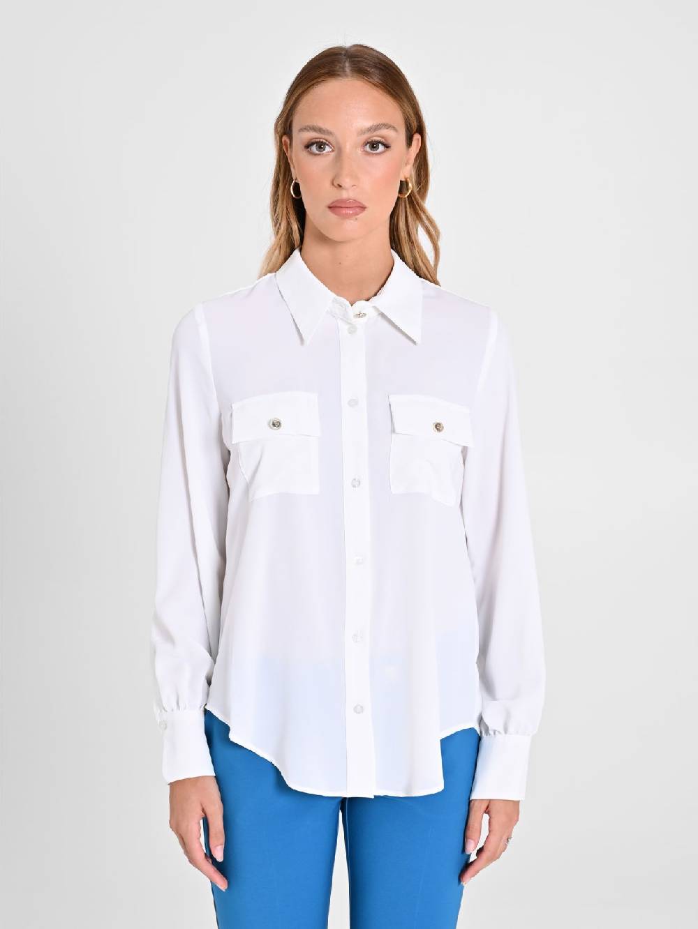 Rinascimento Camicia Con Bottoni Dorati