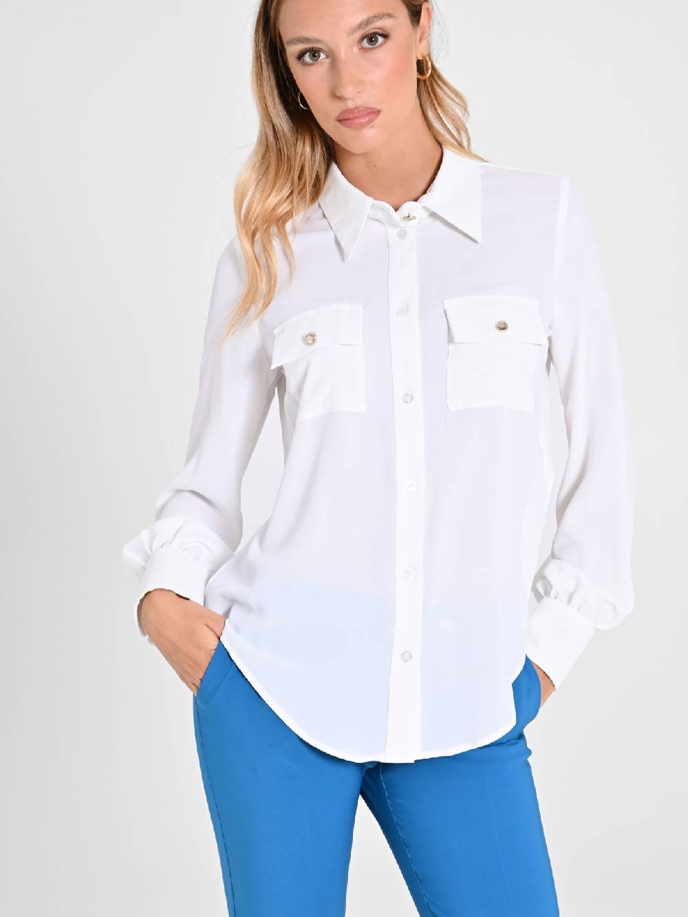 Rinascimento Camicia con Bottoni Dorati