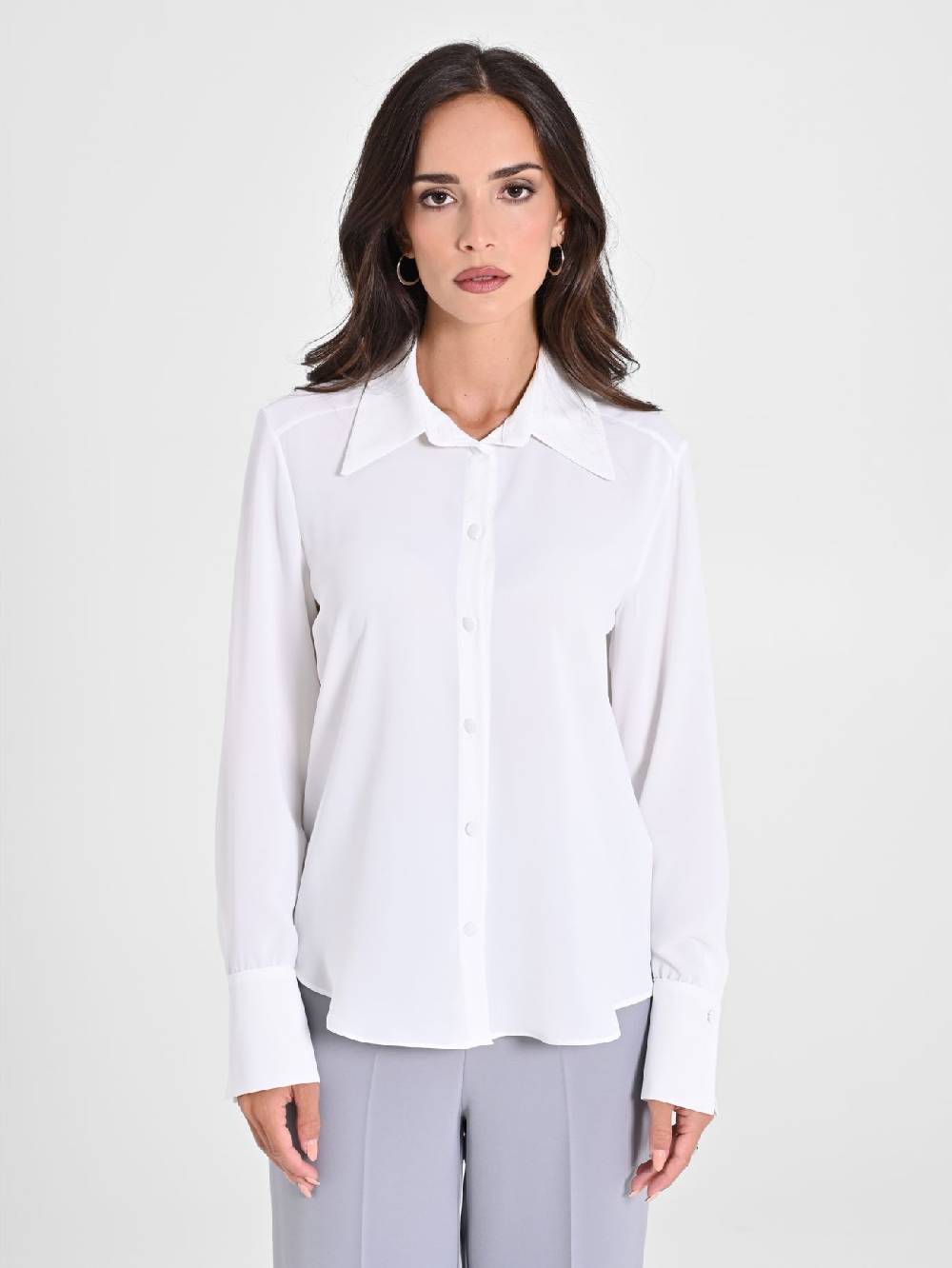 Rinascimento Camicia Con Bottoni Ricoperti