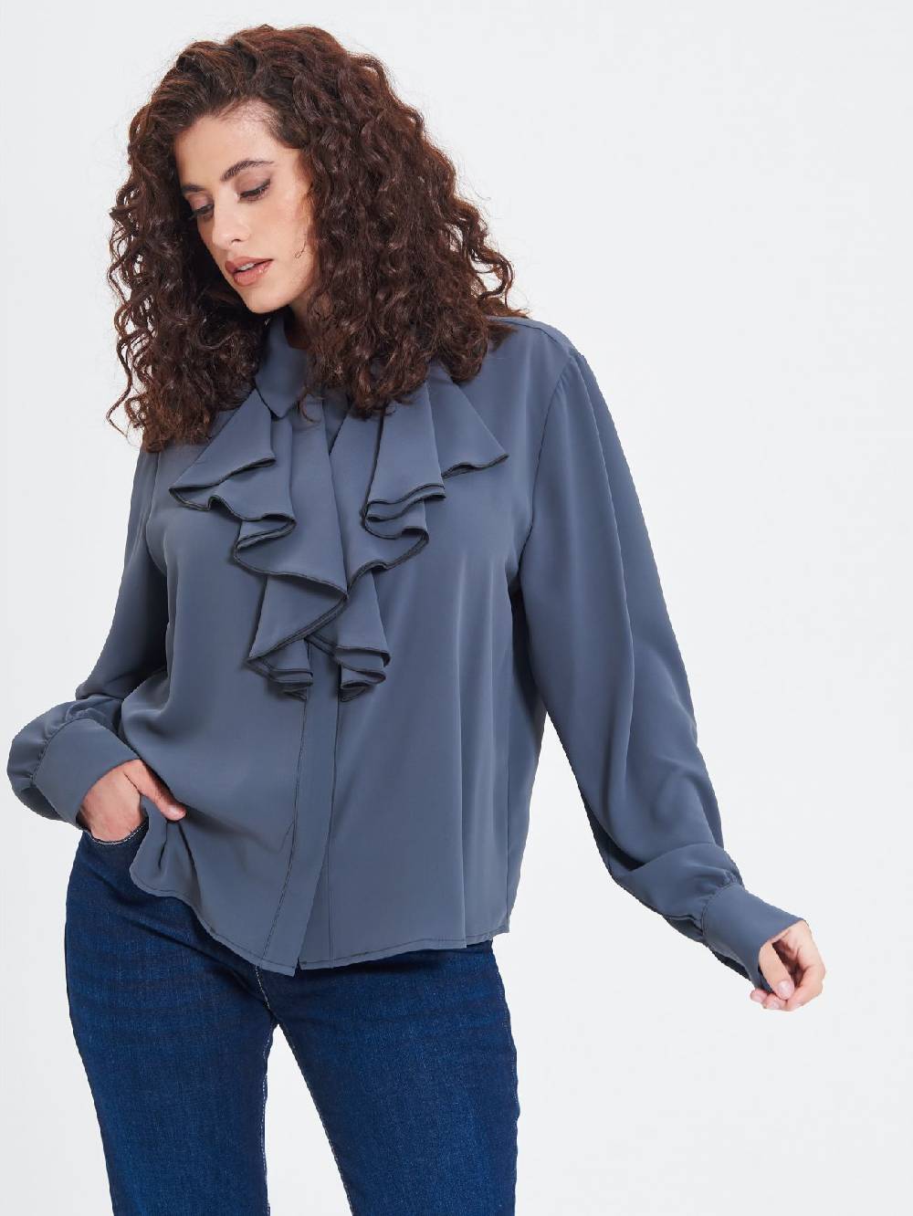 Rinascimento Camicia Curvy Volants