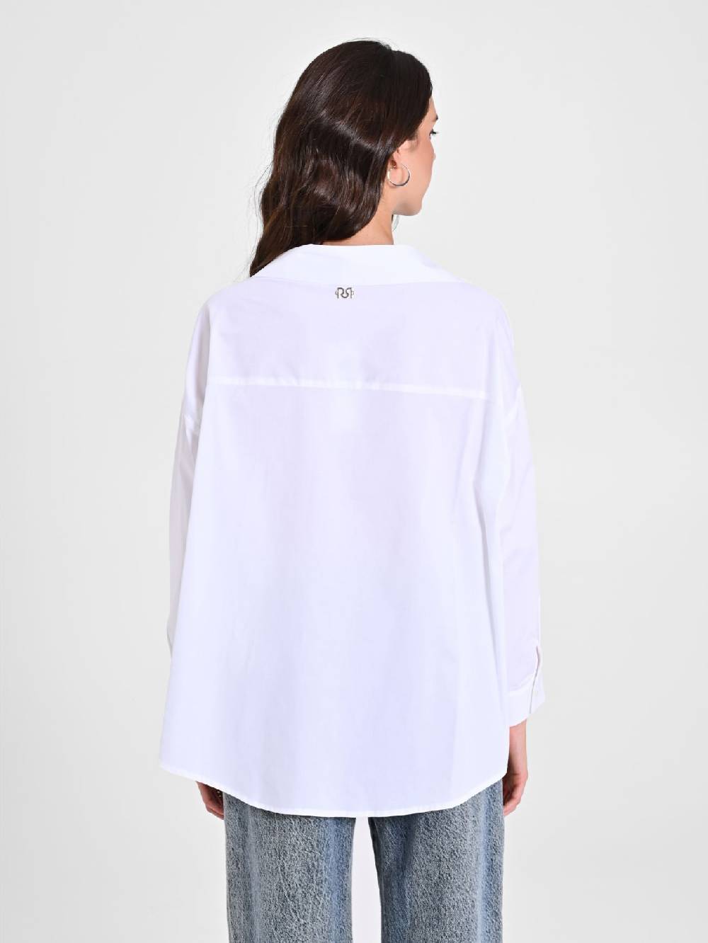 Rinascimento Camicia In Cotone Con Collo Aperto