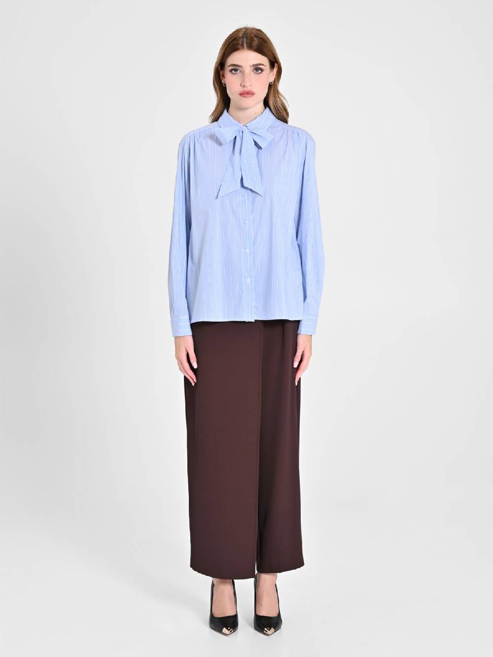 Rinascimento Camicia In Cotone Con Fiocco