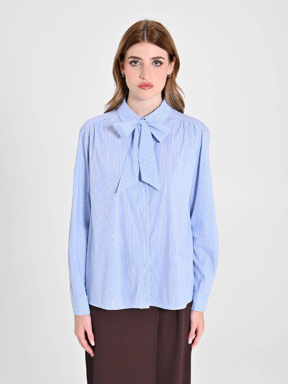 Rinascimento Camicia In Cotone Con Fiocco