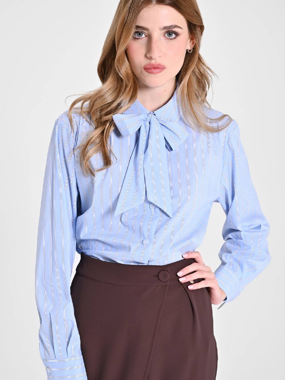 Rinascimento Camicia in Cotone con Fiocco