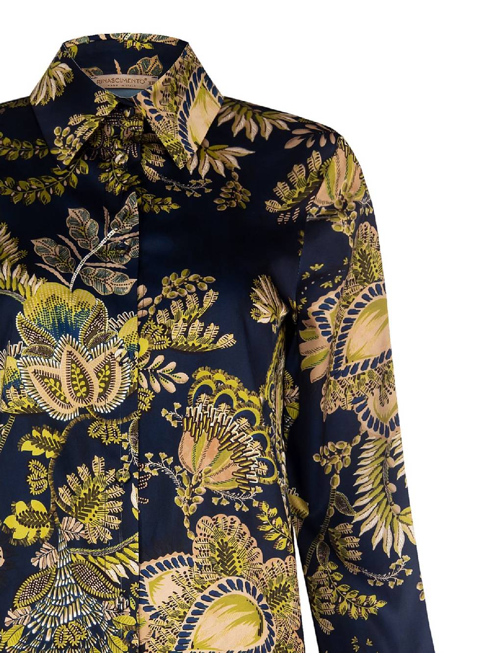 Rinascimento Camicia In Raso Stampa Cachemire