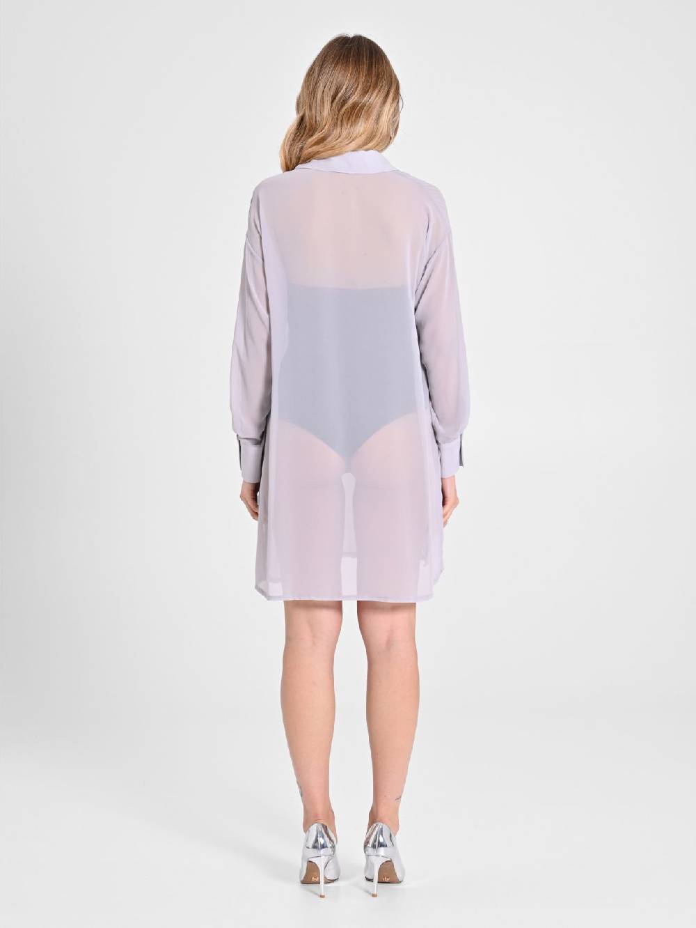 Rinascimento Camicia Lunga In Crepe Georgette