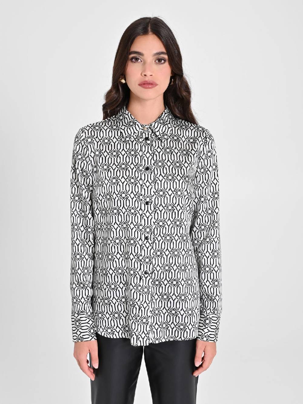 Rinascimento Camicia Monogram Black & White