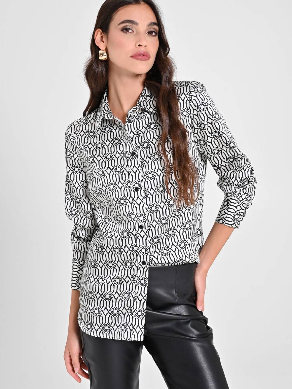 Rinascimento Camicia Monogram Black & White