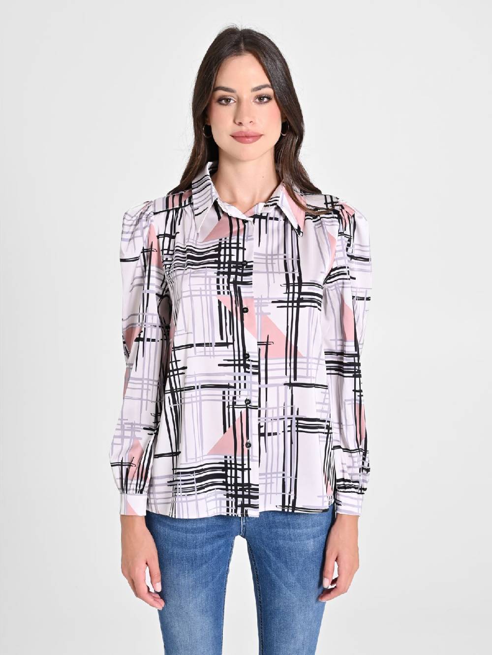 Rinascimento Camicia Stampa Geometrica