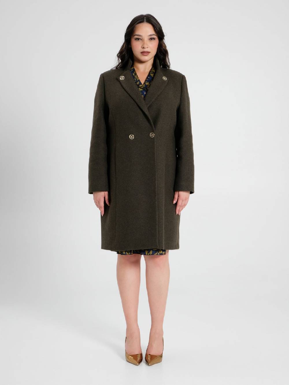 Rinascimento Cappotto Curvy Verde Muschio