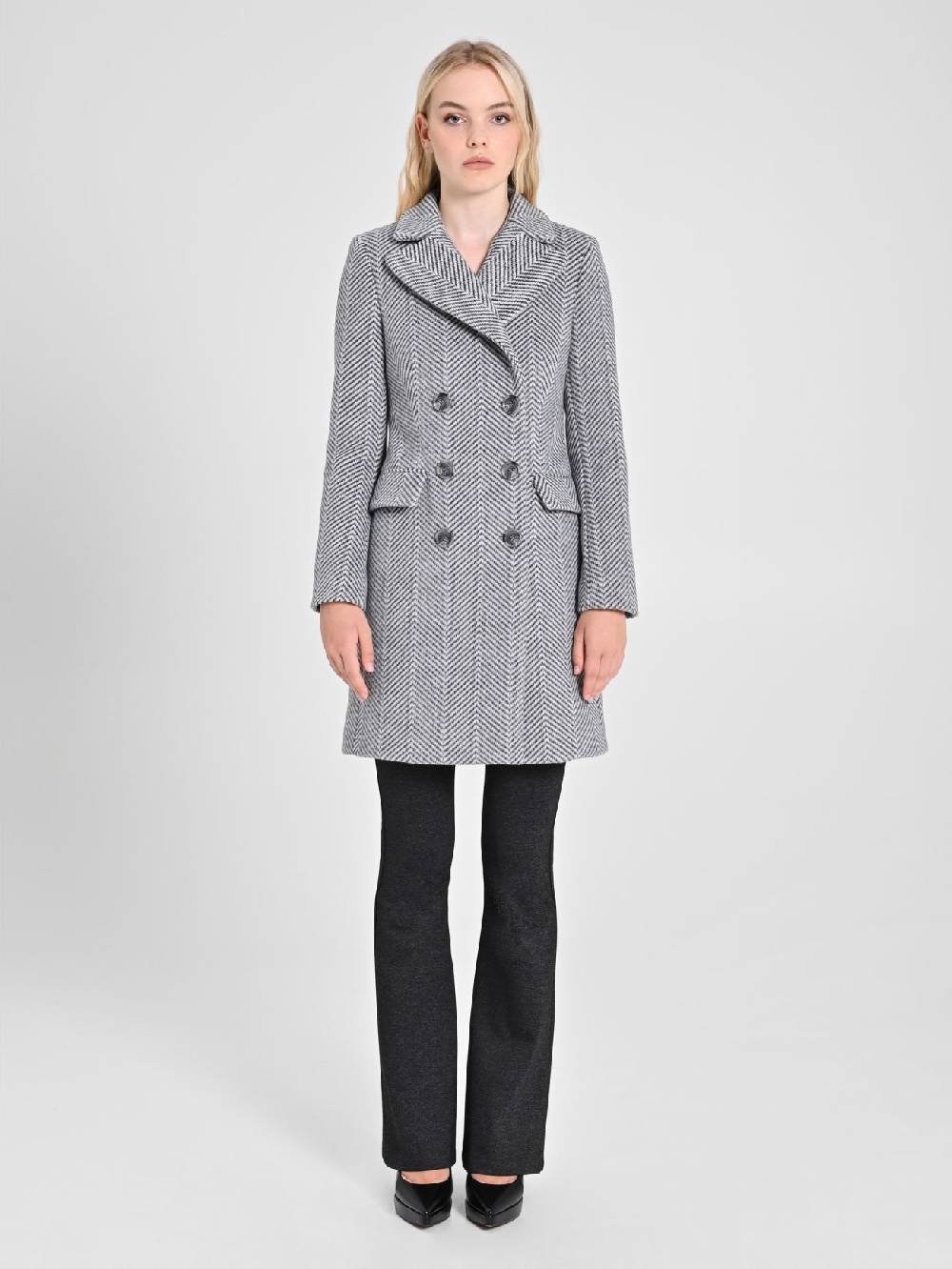 Rinascimento Cappotto Grigio Spinato