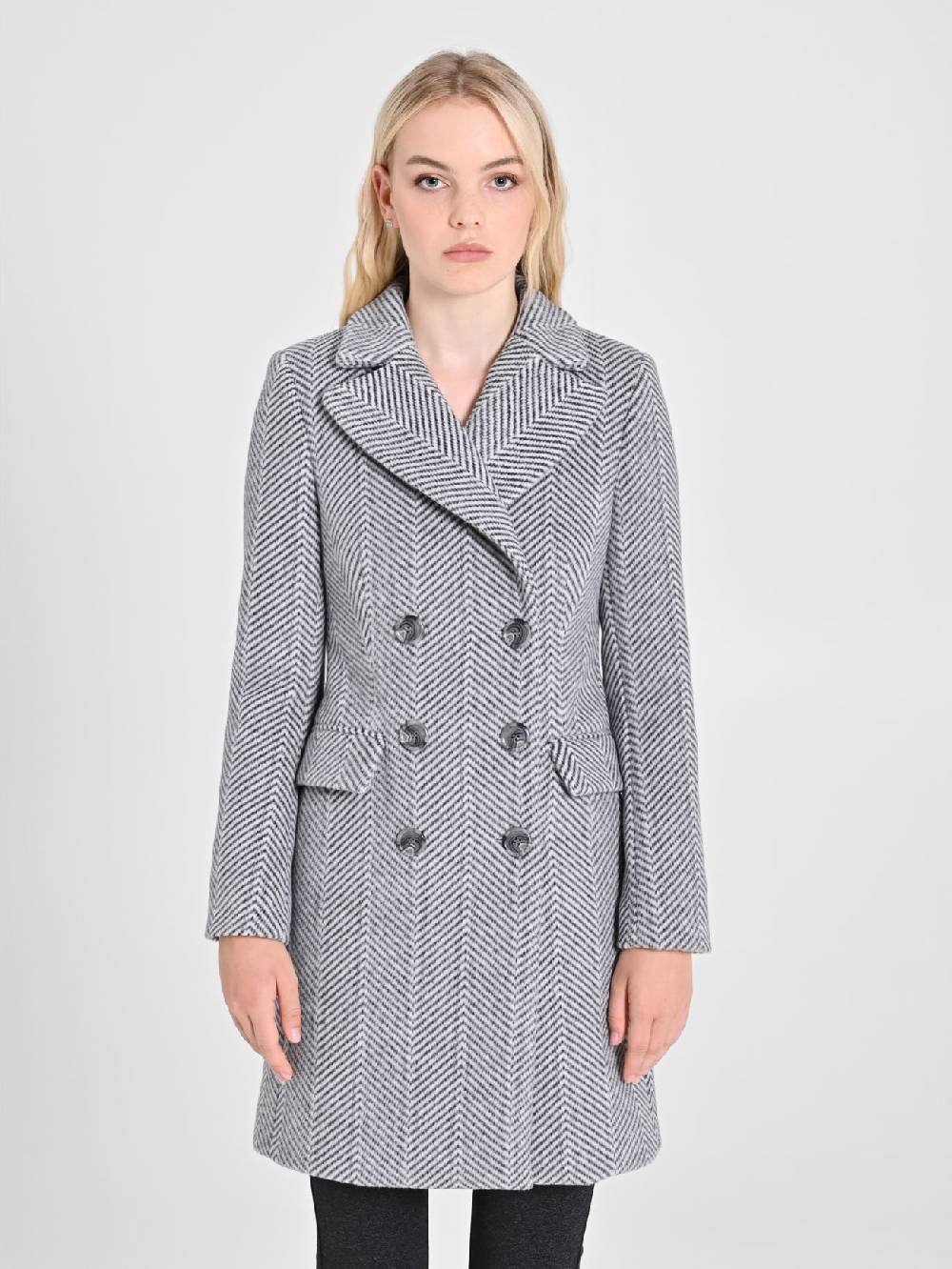 Rinascimento Cappotto Grigio Spinato