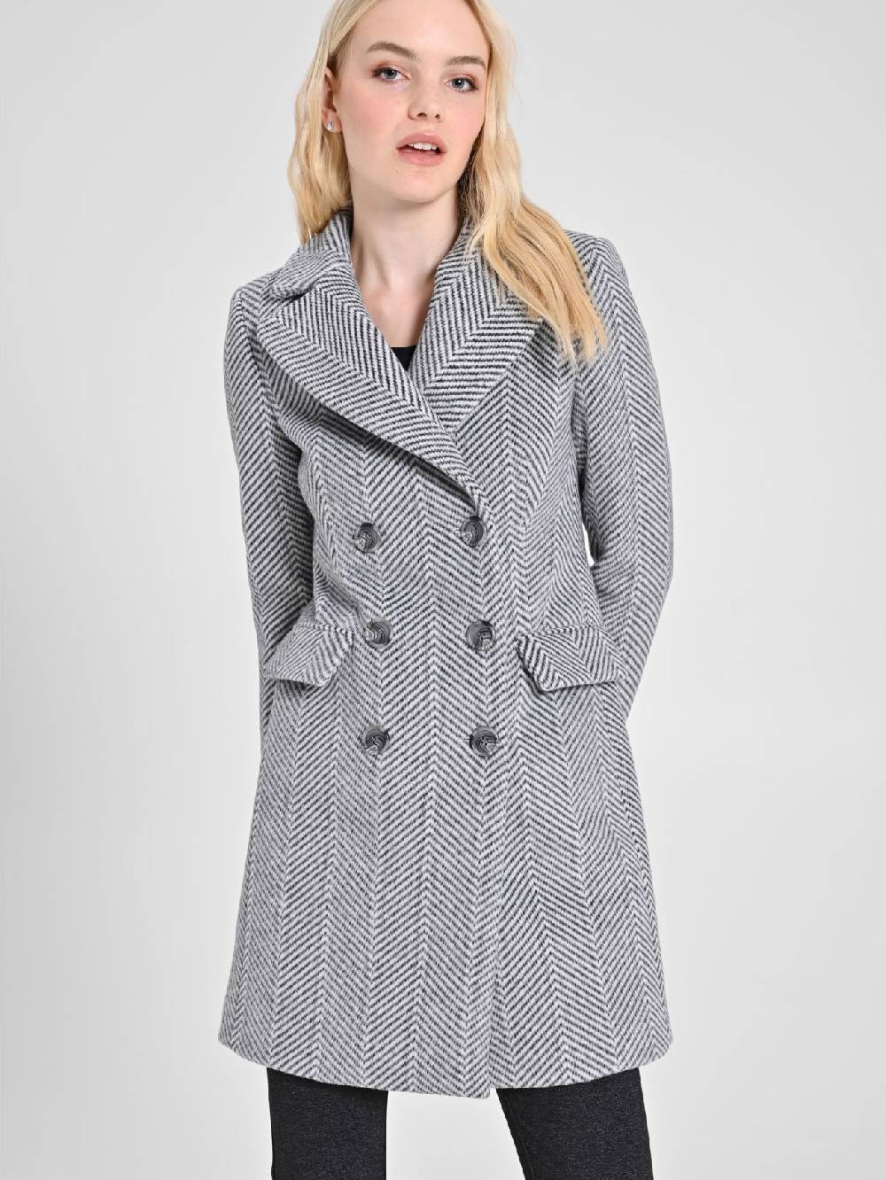 Rinascimento Cappotto Grigio Spinato