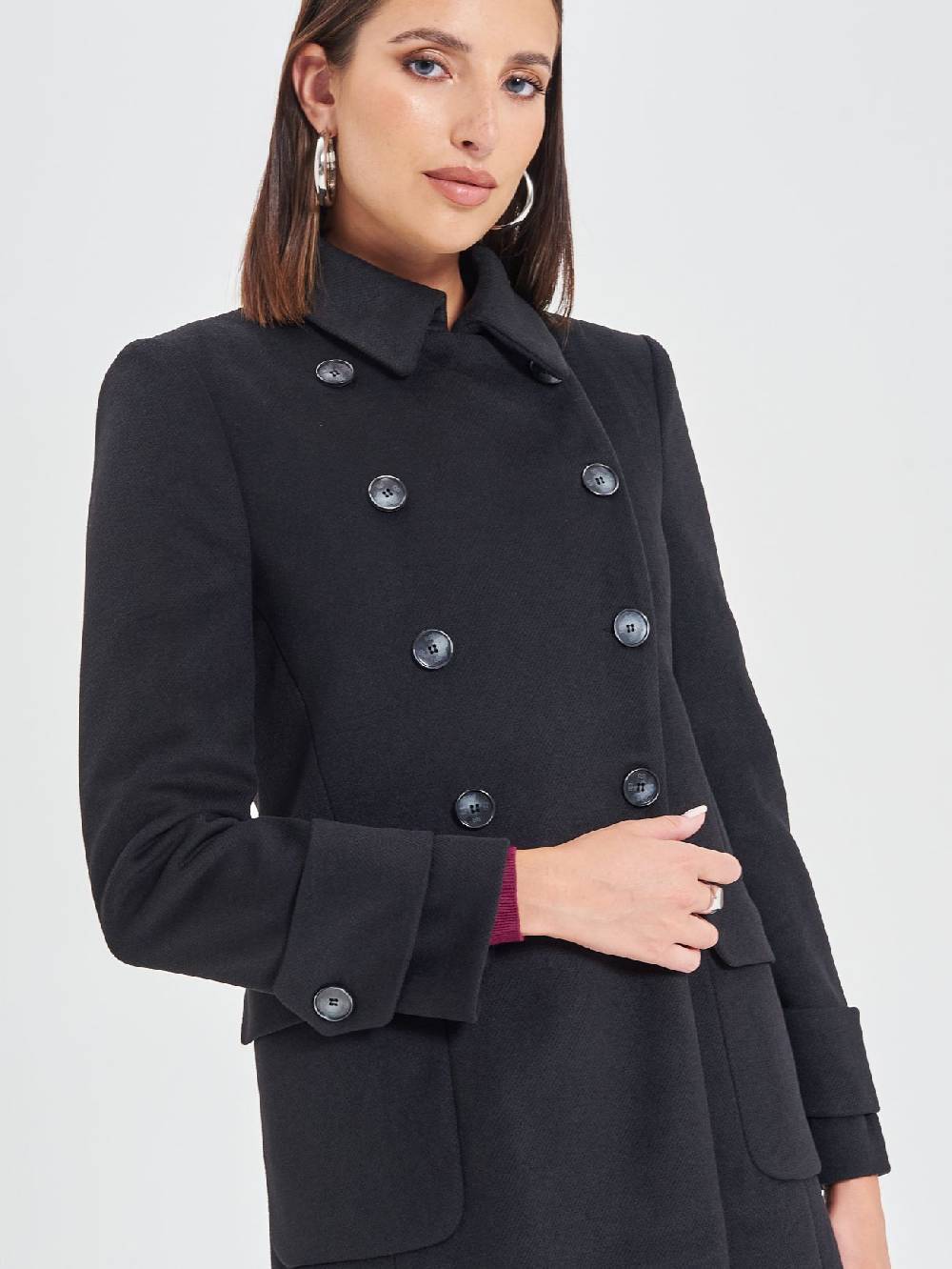 Rinascimento Cappotto Lungo Nero