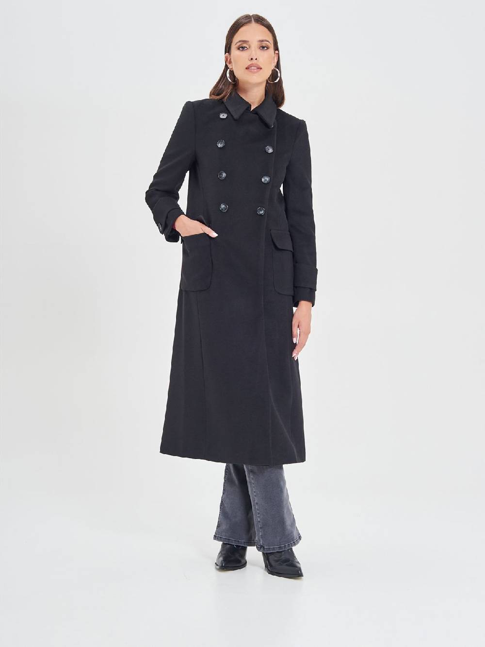 Rinascimento Cappotto Lungo Nero