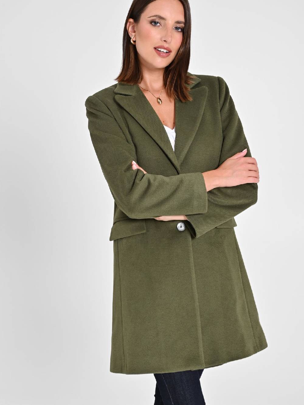 Rinascimento Cappotto Medio Verde Militare