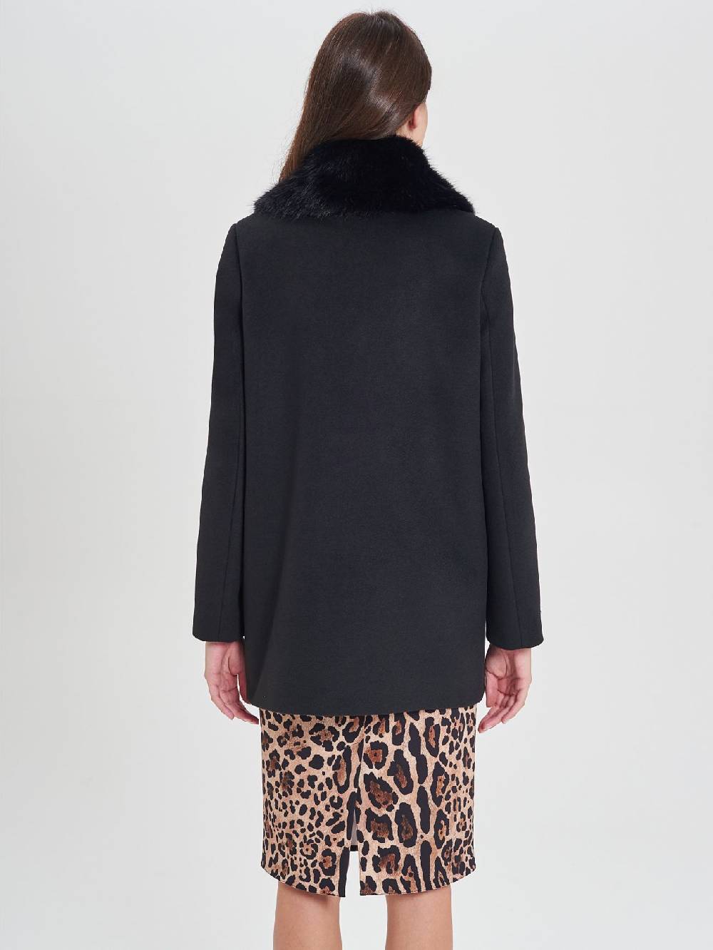 Rinascimento Cappotto Nero Doppiopetto