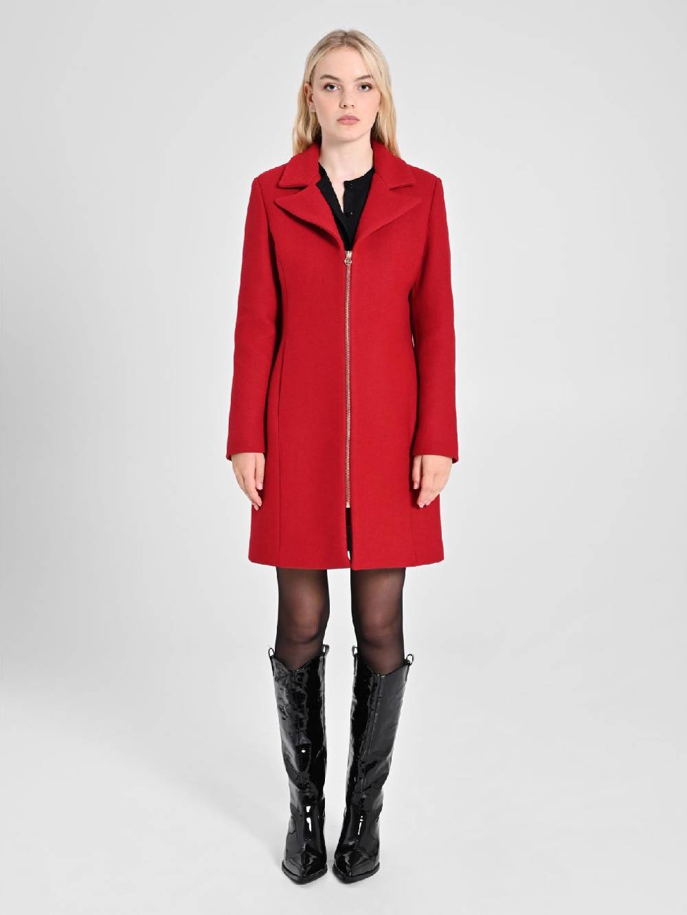 Rinascimento Cappotto Rosso Con Zip