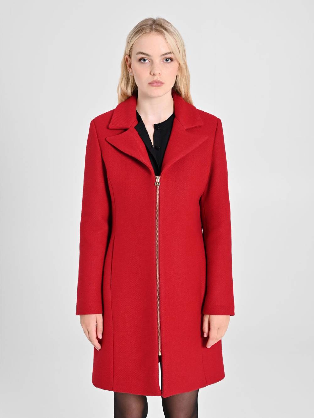 Rinascimento Cappotto Rosso Con Zip