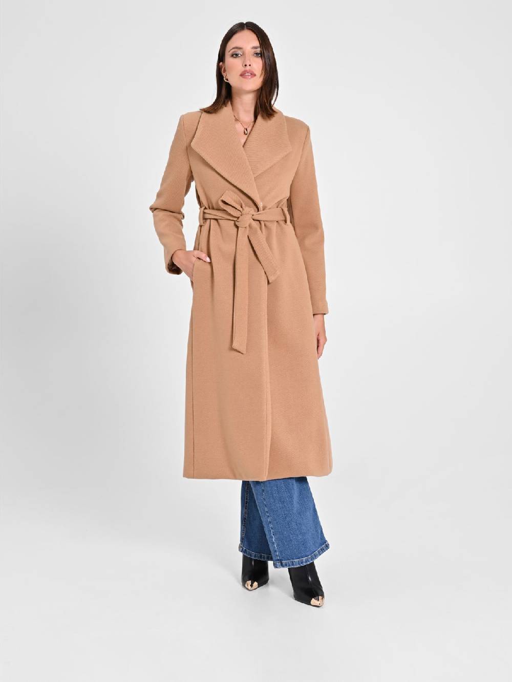 Rinascimento Cappotto Vestaglia Cammello