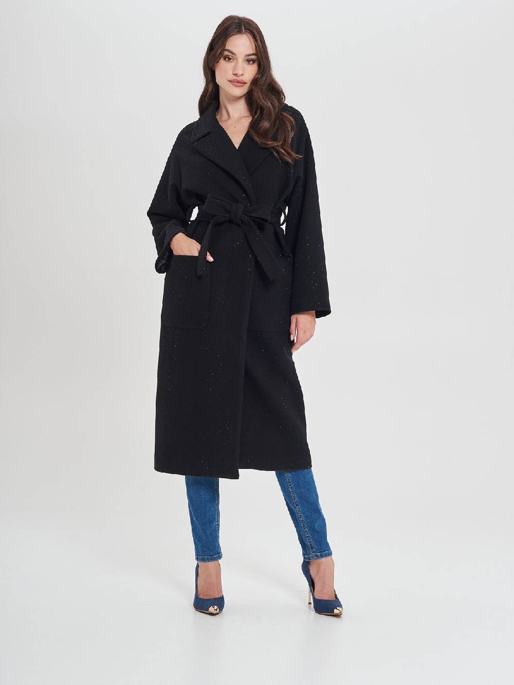 Rinascimento Cappotto Vestaglia Nero