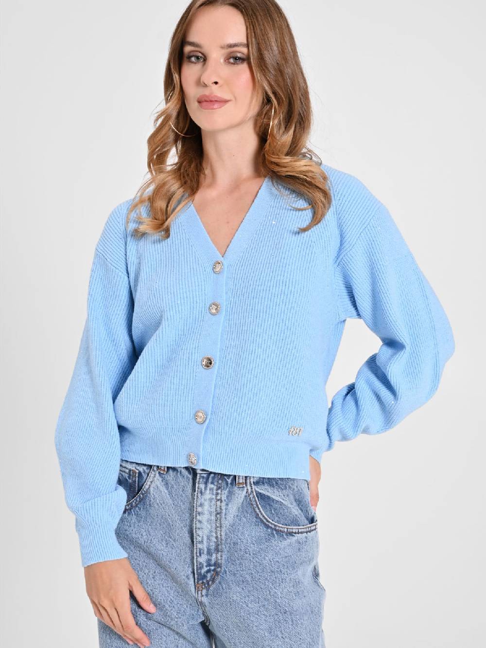 Rinascimento Cardigan Azzurro