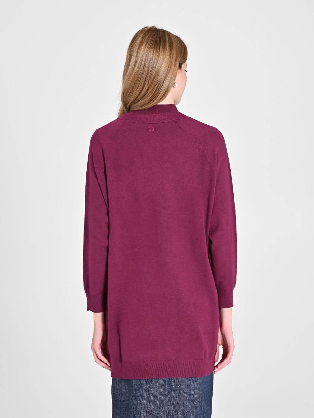 Rinascimento Cardigan Bordeaux In Maglia