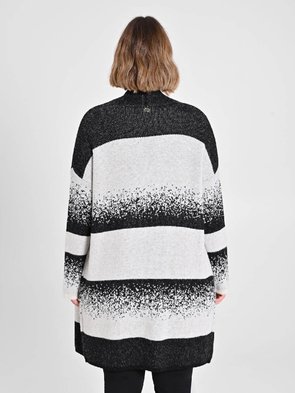 Rinascimento Cardigan Curvy Black & White