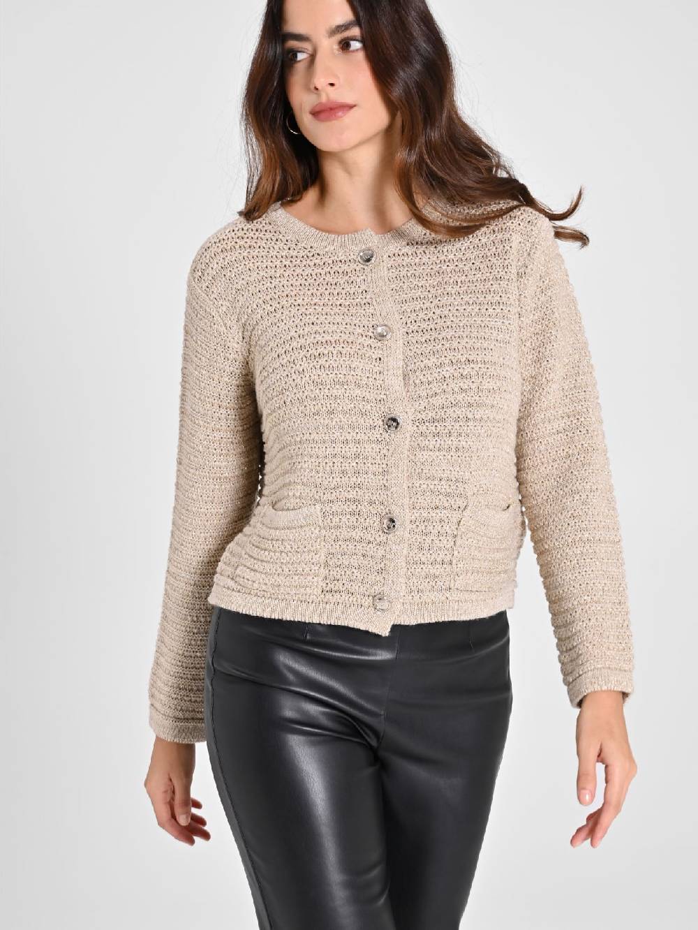 Rinascimento Cardigan Lurex Oro
