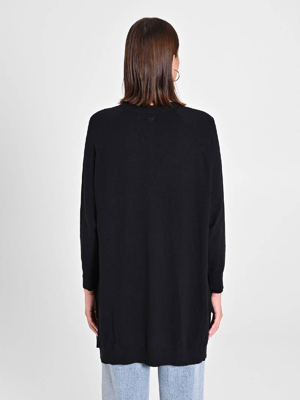 Rinascimento Cardigan Nero In Maglia