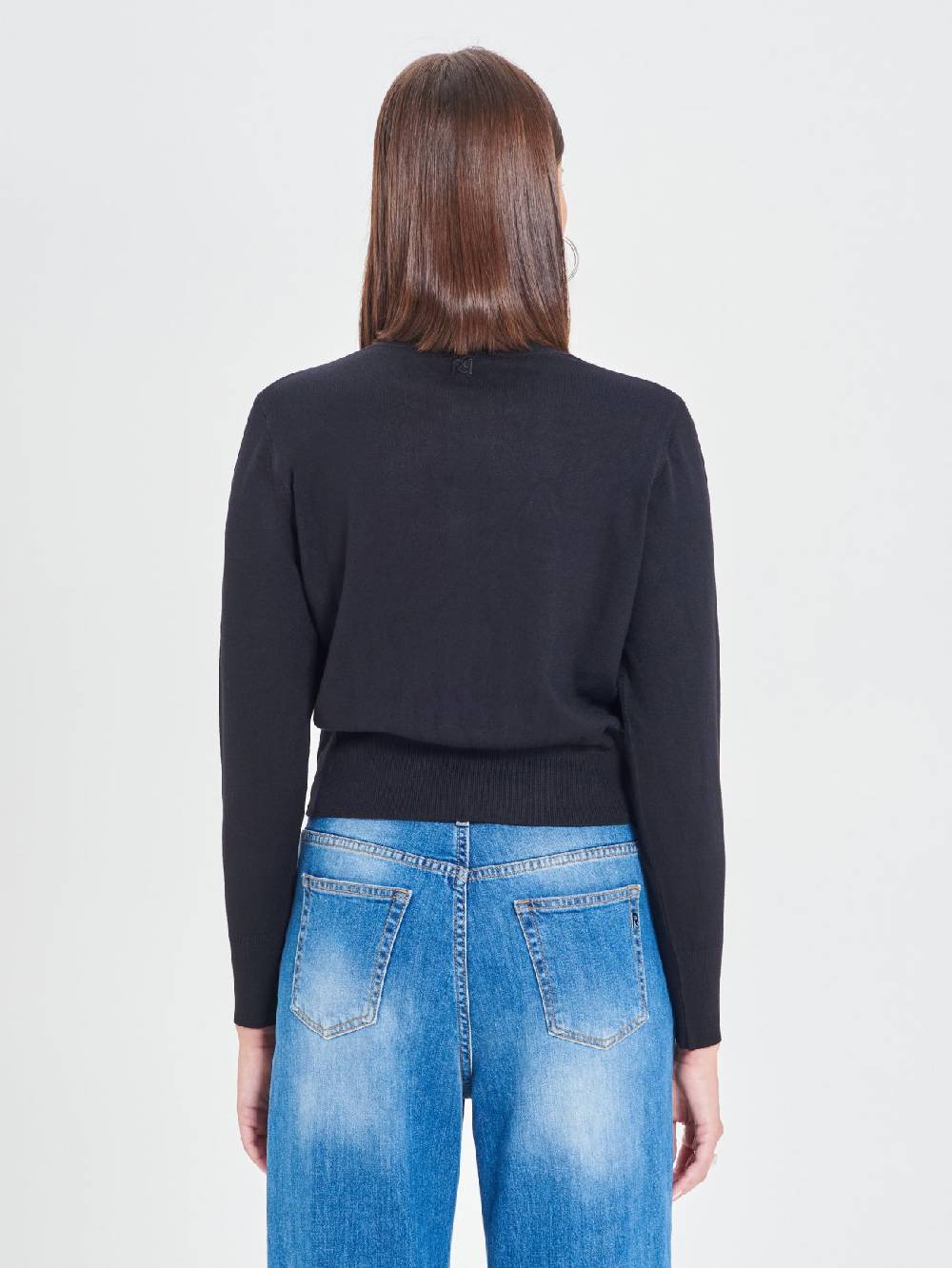 Rinascimento Cardigan Nero In Maglia Eco Vero®