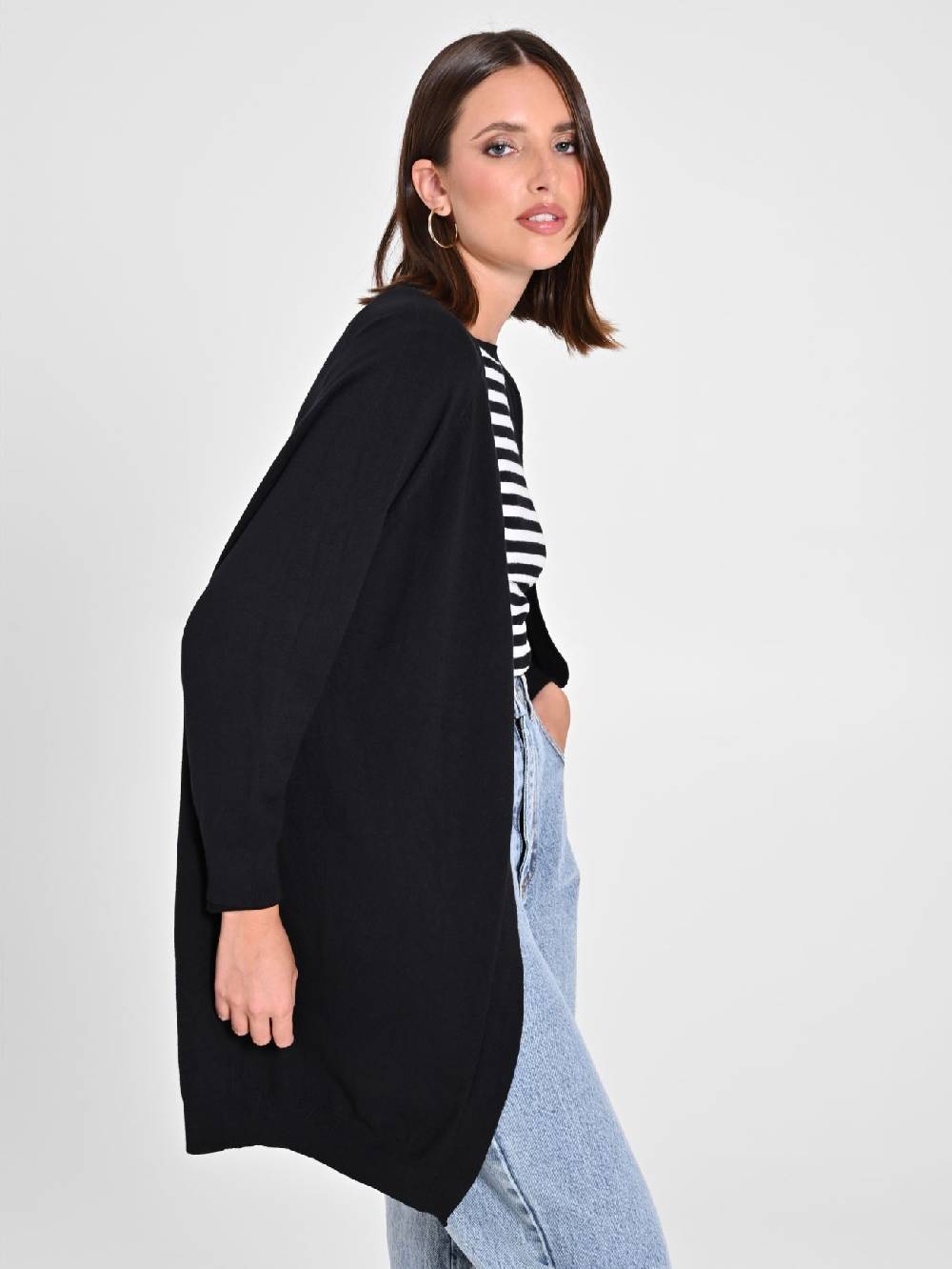 Rinascimento Cardigan Nero in Maglia