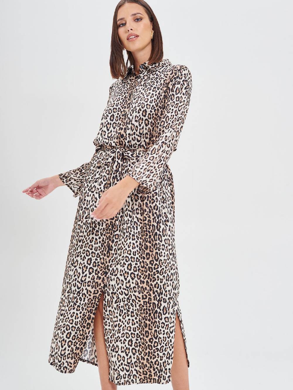 Rinascimento Chemisier in Viscosa Animalier