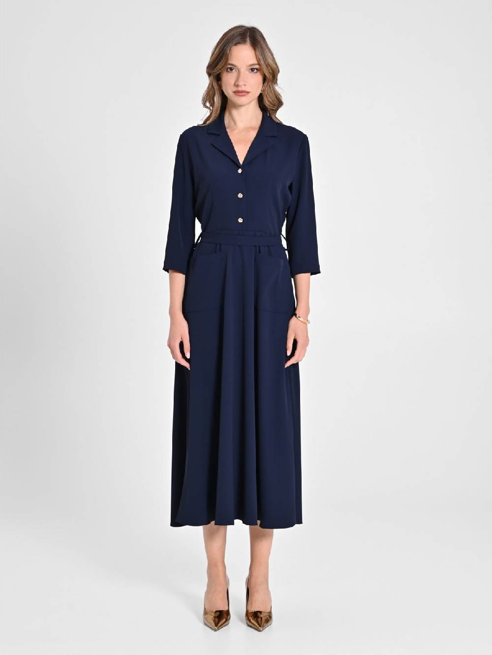 Rinascimento Chemisier Midi Blu