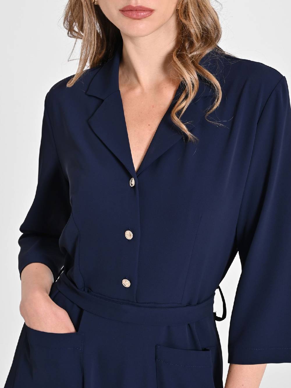 Rinascimento Chemisier Midi Blu