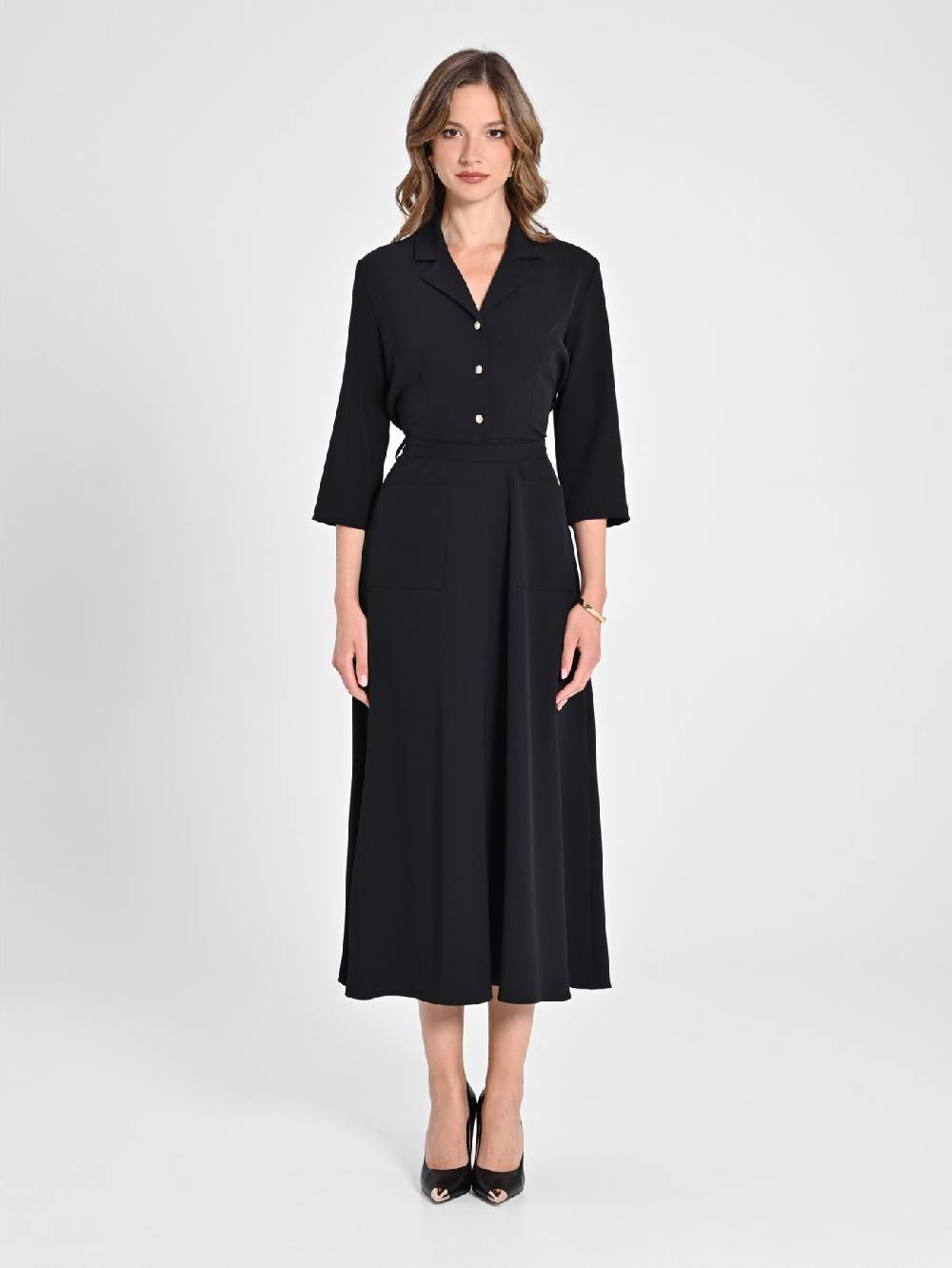 Rinascimento Chemisier Midi Nero