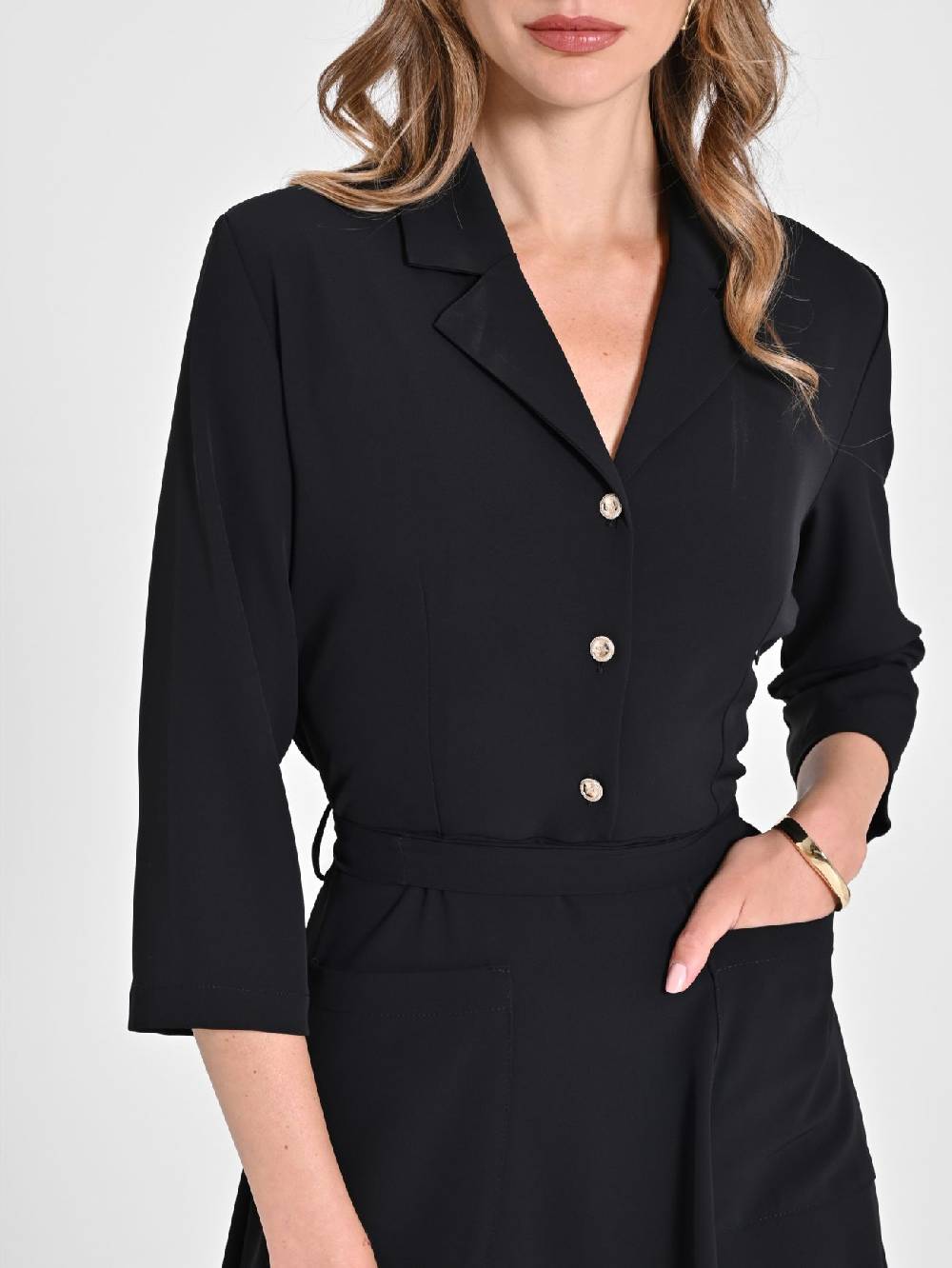 Rinascimento Chemisier Midi Nero