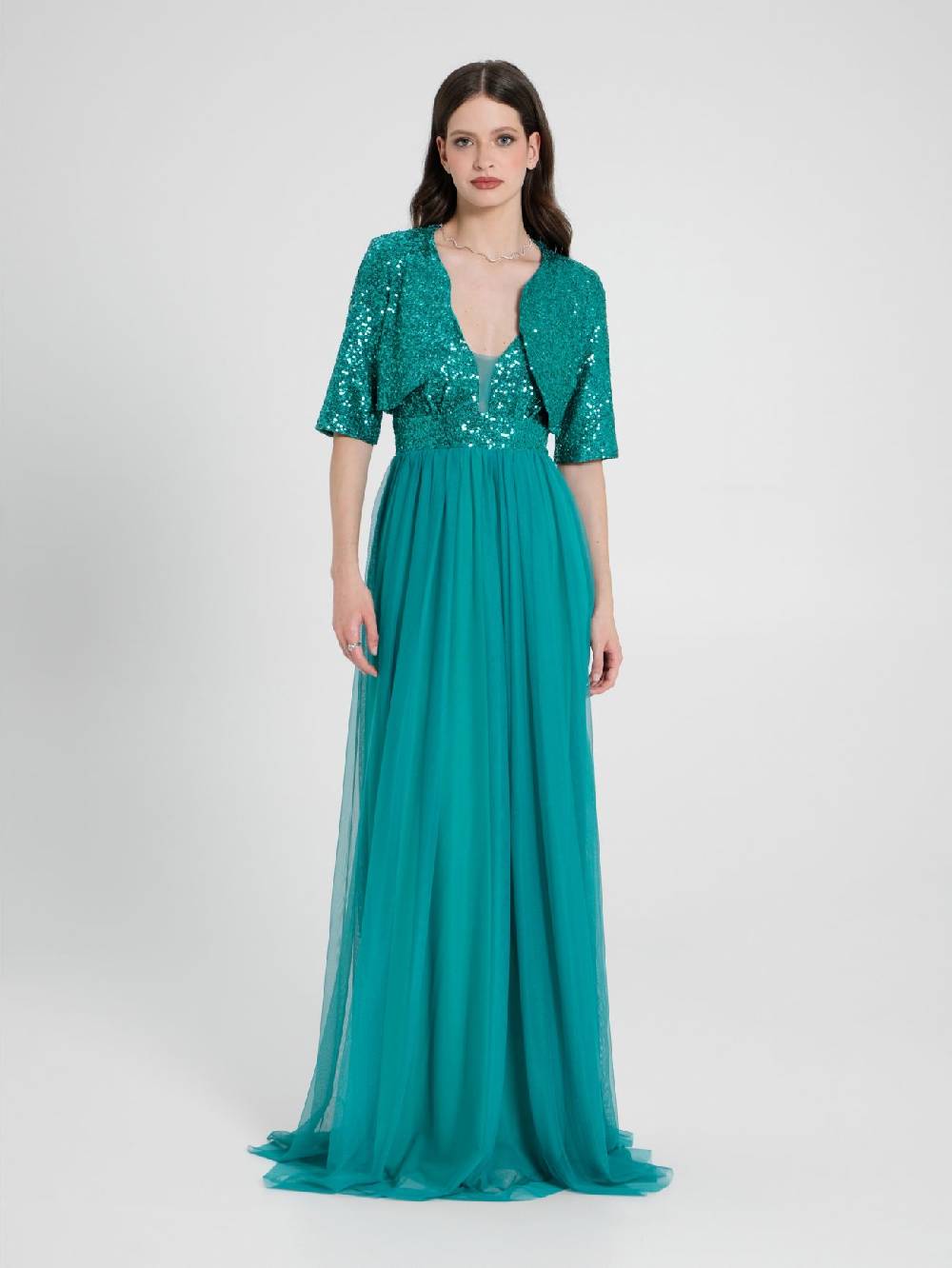 Rinascimento Coprispalle Aperto In Paillettes